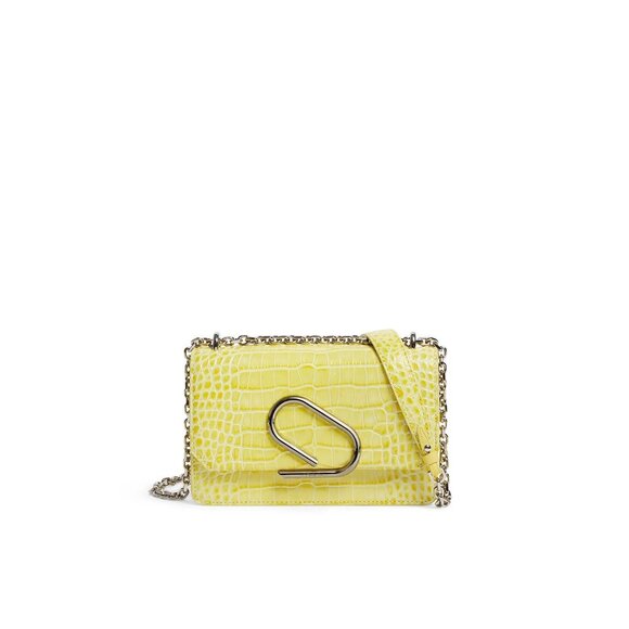 B-8. 3.1 Phillip Lim Alix Croc Embossed Chain Clutch - Picture 1 of 1